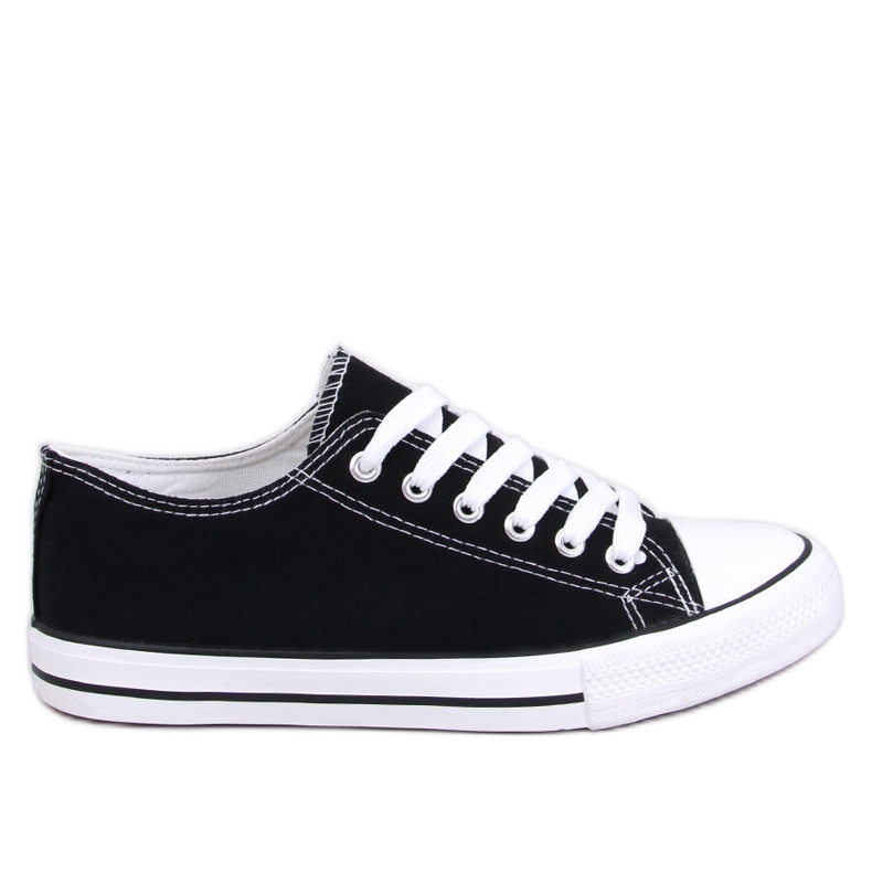 Zapatillas clásicas con cordones Levens Black (suela blanca) negro Zapatillas clásicas con cordones Levens Black (suela blanca) negro