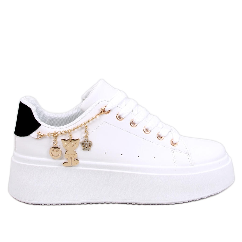 Deportivas con plataforma y colgante Larcome BLANCO/NEGRO