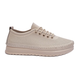 Vinceza Zapatillas Deportivas Mujer Piel Zapatillas Beige Lalnai