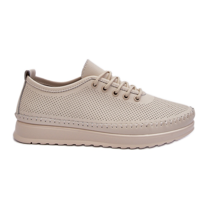 Vinceza Zapatillas Deportivas Mujer Piel Zapatillas Beige Lalnai