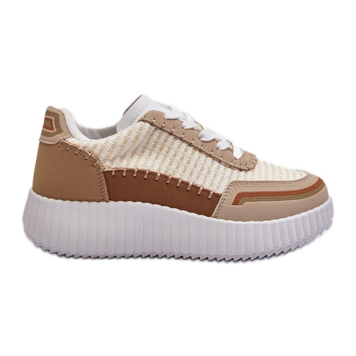 Zapatillas Mujer Plataforma Beige Redala