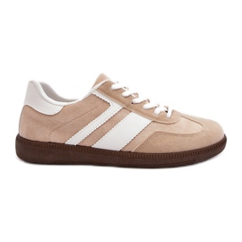 Zapatillas Bajas Mujer Zapatillas Deportivas Beige Eudiopis