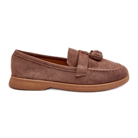 Mocasines Mujer Ante Marrón Dansitu