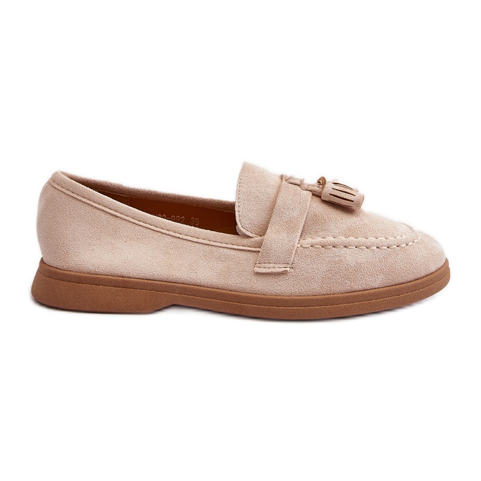 Mocasines Mujer Ante Beige Dansitu