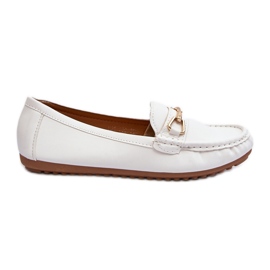 Mocasines Clásicos De Mujer Con Decoración, Blanco Ainslee