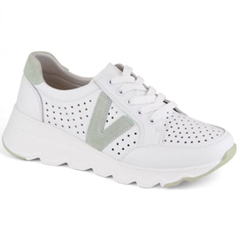 Deportivas mujer piel calada blanco Vinceza 7875