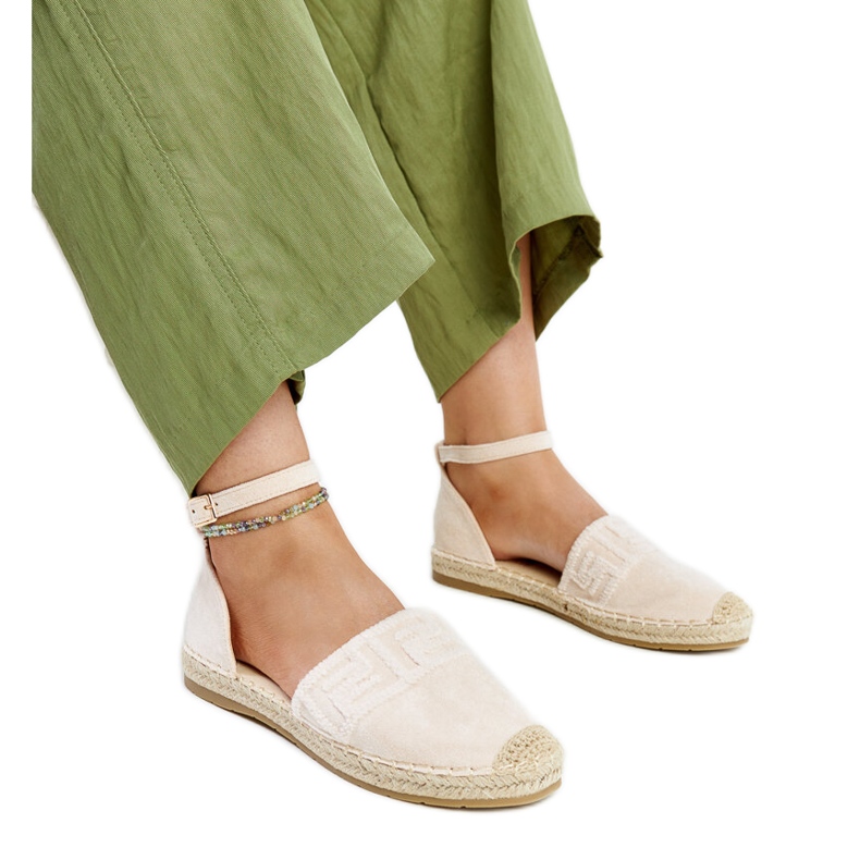 Alpargatas beige con bordado decorativo Sonja