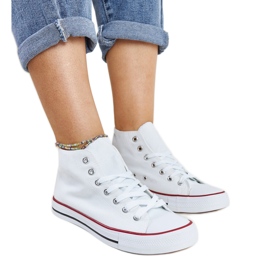 Zapatillas altas Eliska blancas blanco