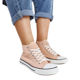 Zapatillas altas Eliska rosa claro