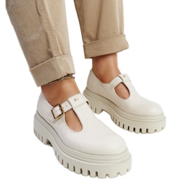 Zapatos Karino piel beige