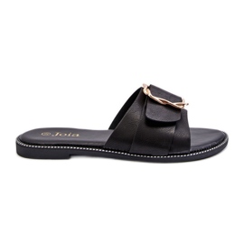 Chanclas de Mujer con Correa y Hebilla Negro Opahiri