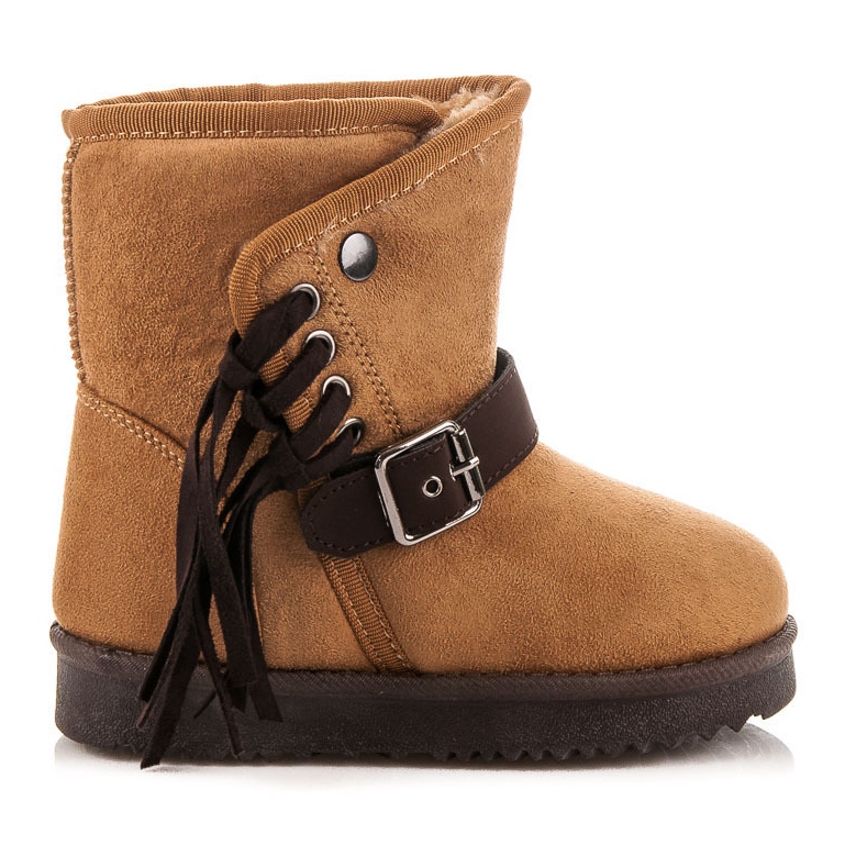Kylie Botas con flecos. marrón