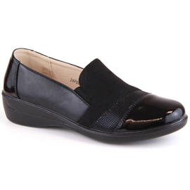 News Zapatos cómodos sin cordones para mujer, negro Unisoft