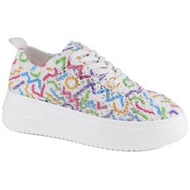 Zapatos de mujer con cordones y plataforma multicolor T.Sokolski W503