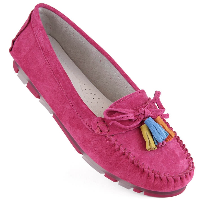 Mocasines mujer piel ante con flecos fucsia Filippo DP6136 rosado Mocasines mujer piel ante con flecos fucsia Filippo DP6136 rosado