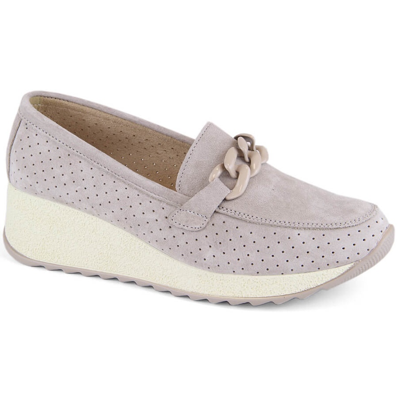 Zapatos cuña mujer ante piel beige Filippo DP6212