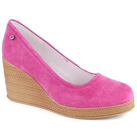 Zapatos cuña mujer piel ante fucsia Filippo DP3521 rosa