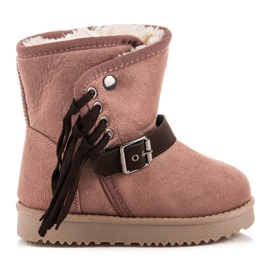 Kylie Botas con flecos. rosa