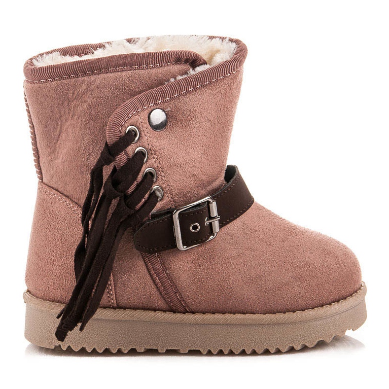 Kylie Botas con flecos. rosado