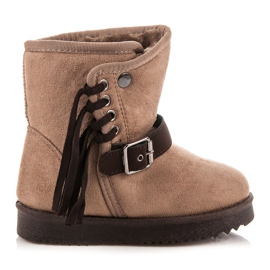 Kylie Botas con flecos. marrón