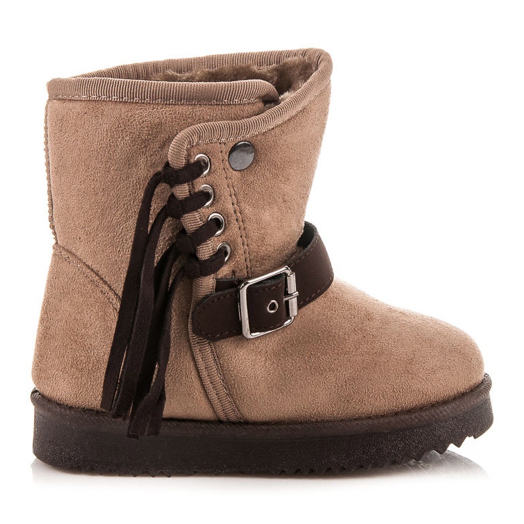 Kylie Botas con flecos. marrón