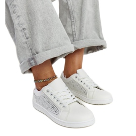 Deportivas blancas con pedrería Gyenes blanco
