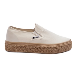 Zapatillas Slip-On Para Mujer Con Trenza Lee Cooper LCW-24-44-2430 blanco