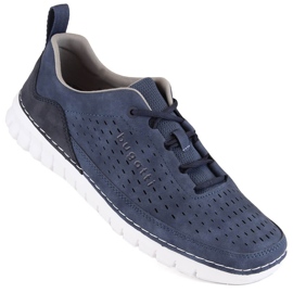 Deportivas cómodas caladas para hombre, azul oscuro Bugatti NN153319 Deportivas cómodas caladas para hombre, azul oscuro Bugatti NN153319
