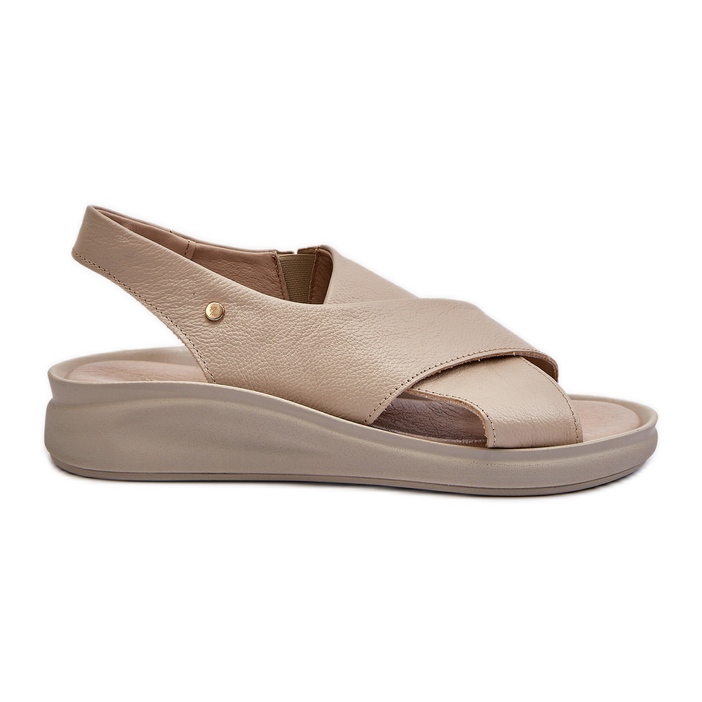 Zazoo 40392 Sandalias Mujer Piel, Beige