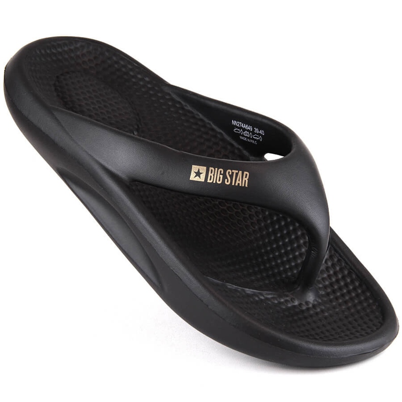 Chanclas de mujer negras Big Star NN274A649 negro