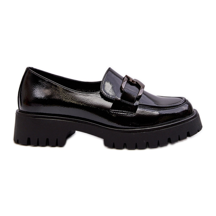 Vinceza Mocasines Mujer Charol Negro Santtes