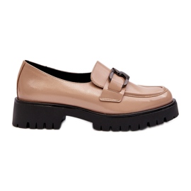 Vinceza Mocasines mujer charol Beige Santtes