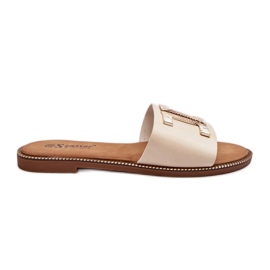 Seastar Chanclas de Mujer Beige Con Decoración Ollavia