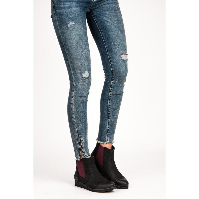 Vinceza Botas de cuero Jodhpur negro