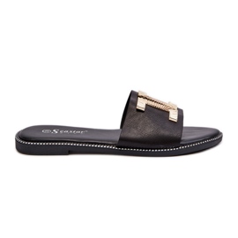 Seastar Chanclas de mujer con adorno, Negro Ollavia