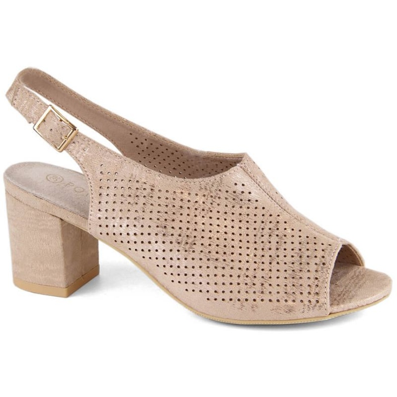 Potocki W WOL156C sandalias de tacón en ante, beige