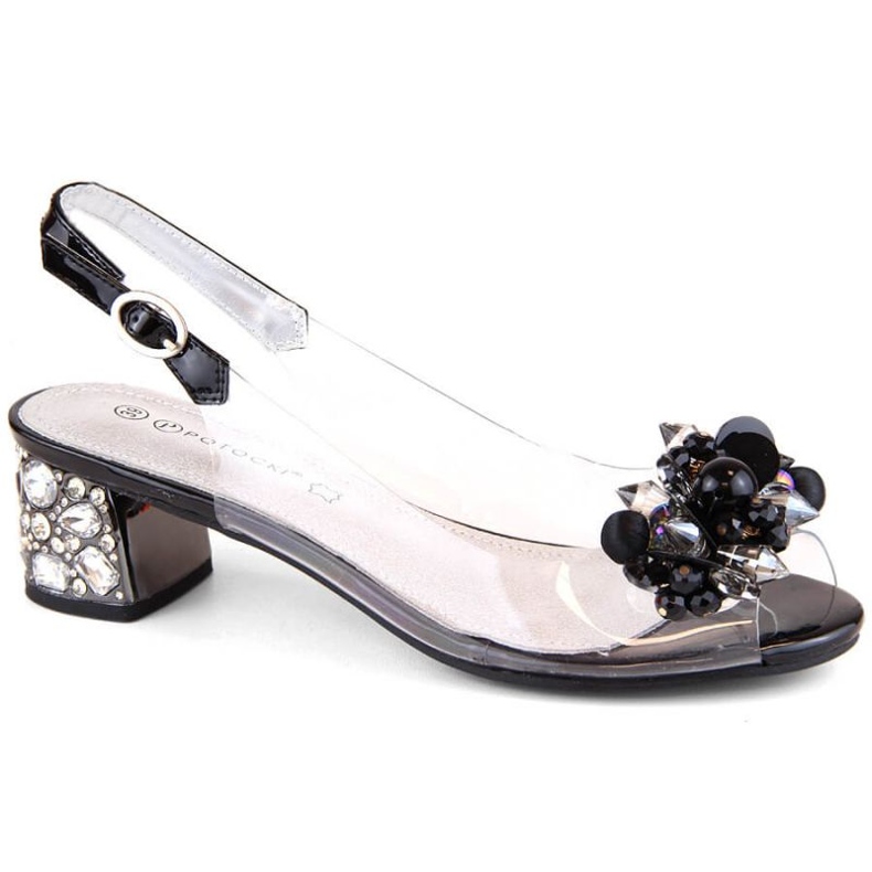 Sandalias transparentes Potocki W WOL226 negro