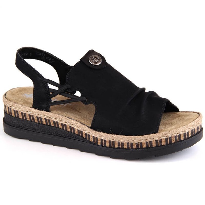 Sandalias cómodas Rieker W RKR677 negro