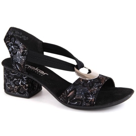 Sandalias cómodas Rieker W RKR679 negro