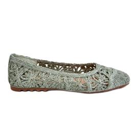 Seastar Bailarinas verdes caladas de moda