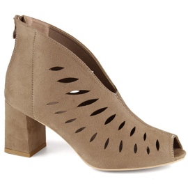 Botines de ante Potocki W WOL225B capuchino marrón