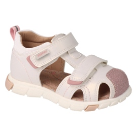 Sandalias infantiles de Befado Inserto de cuero 170p080 White blanco
