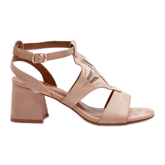 Sandalias de tacón bajo Eleriva nude beige