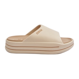 Chanclas de Mujer con Plataforma Big Star NN274A034 Beige