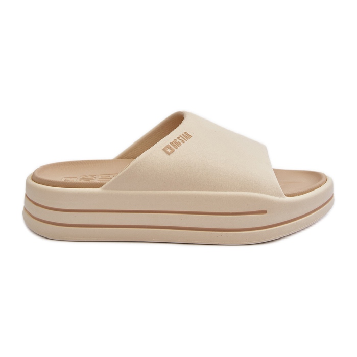 Chanclas de Mujer con Plataforma Big Star NN274A034 Beige