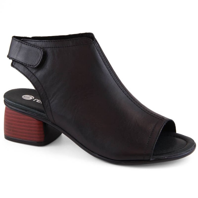 Rieker Sandalias cómodas de piel Remonte W RKR654 negro