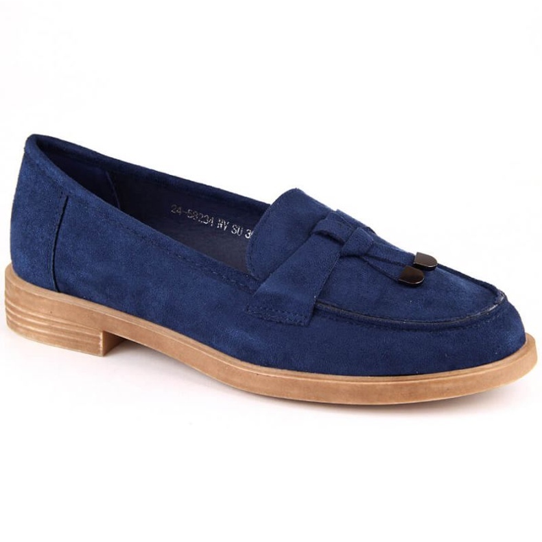 Zapatos tacón bajo Vinceza W JAN281 ante azul
