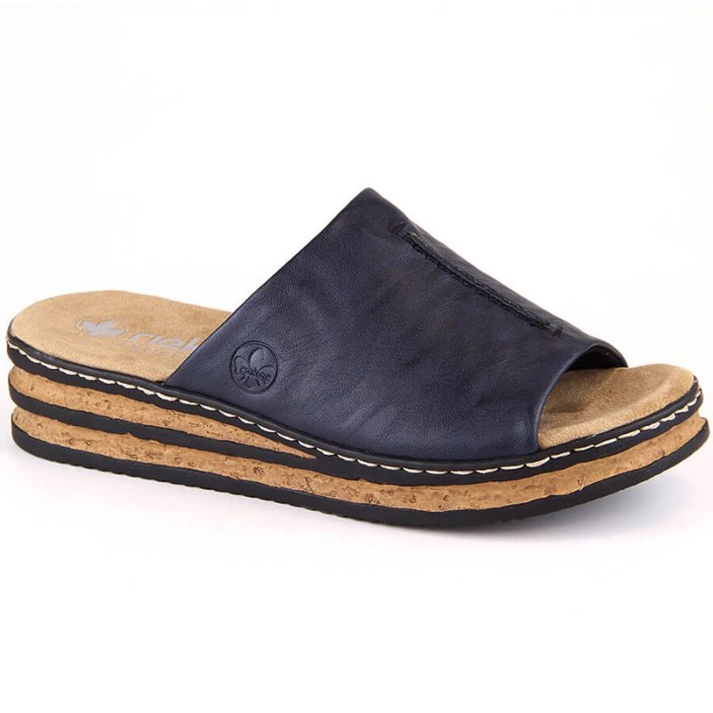 Cómodas chanclas Rieker W RKR670, azul marino