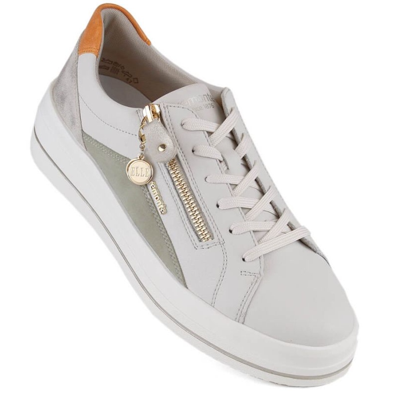 Rieker Zapatos cómodos de piel Remonte W RKR676, beige