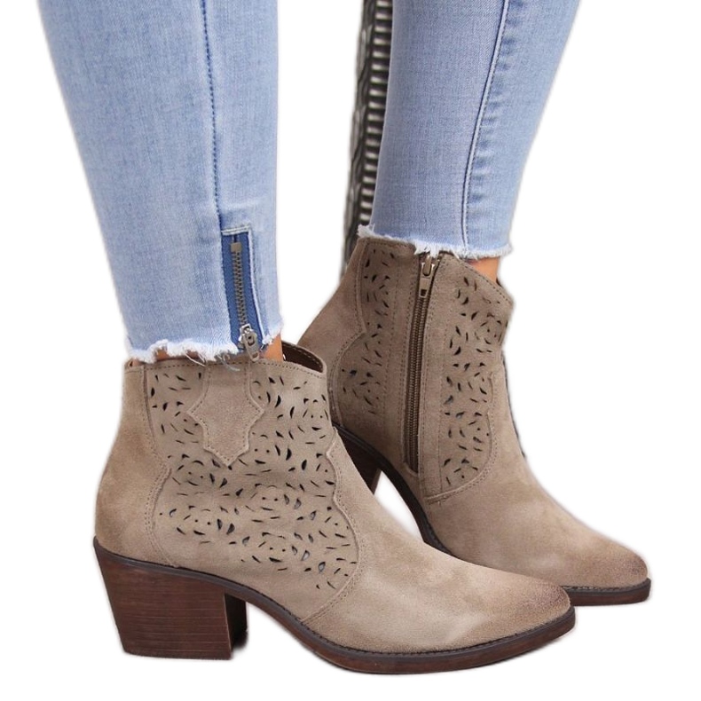 Bota cowboy piel calada S.Barski W OLI32C, beige